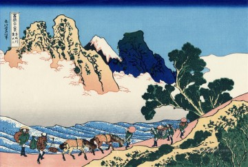  Hokusai Pintura al %C3%B3leo - la parte trasera del fuji del río minobu Katsushika Hokusai japonés